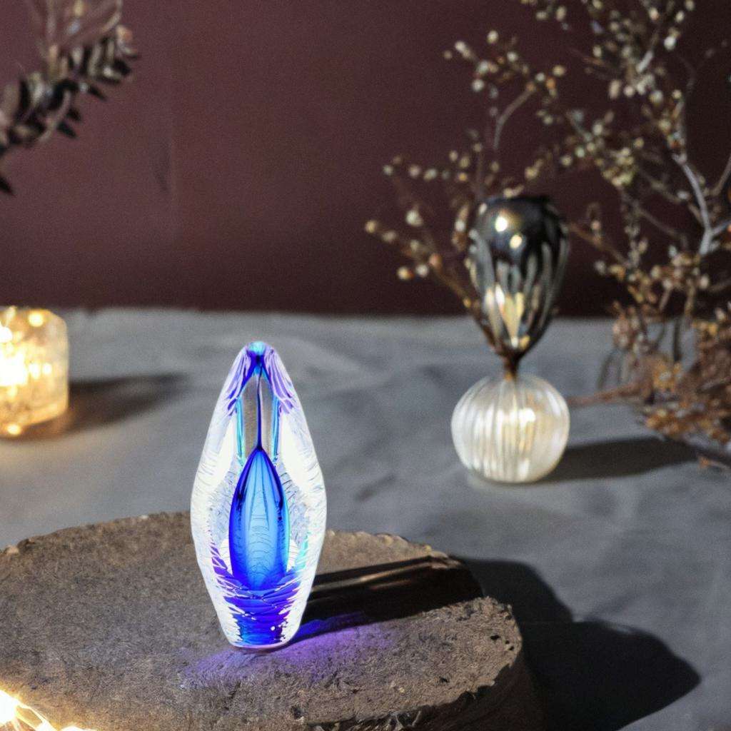 Glazen urn - Premium Spirit glans blauw - 0,07 Liter - Afbeelding 6