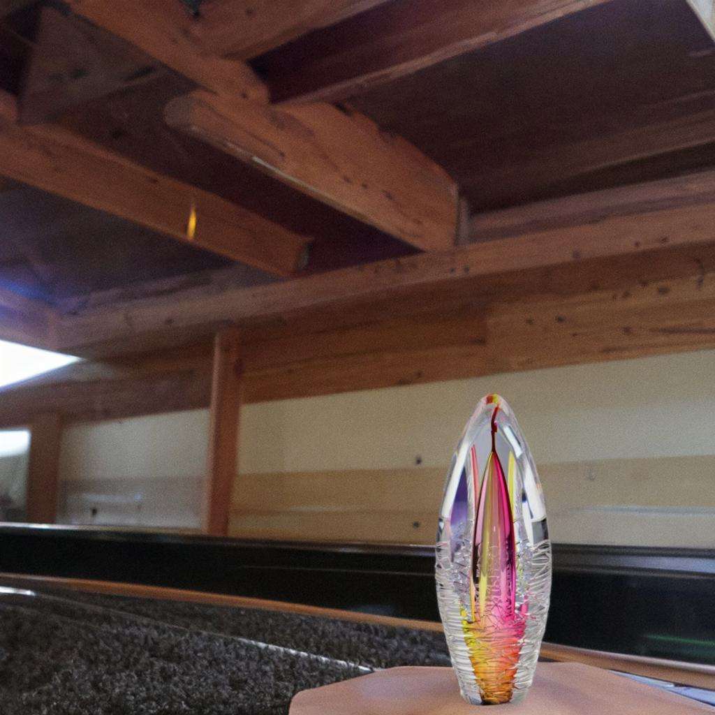 Glazen urn - Premium Spirit glans roze/goud - 0,07 Liter - Afbeelding 2