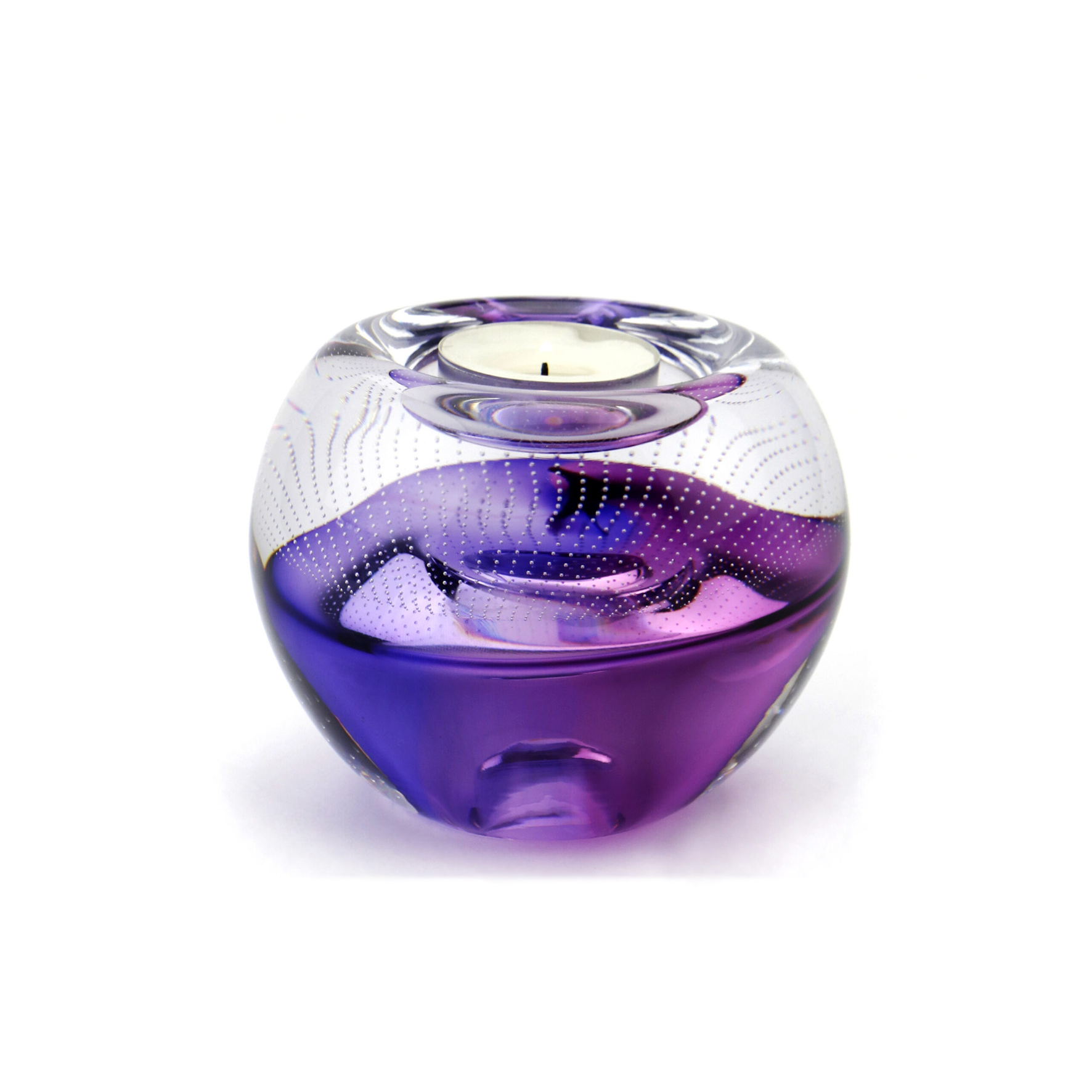 Glazen urn - Premium Tealight lila - 0,09 Liter