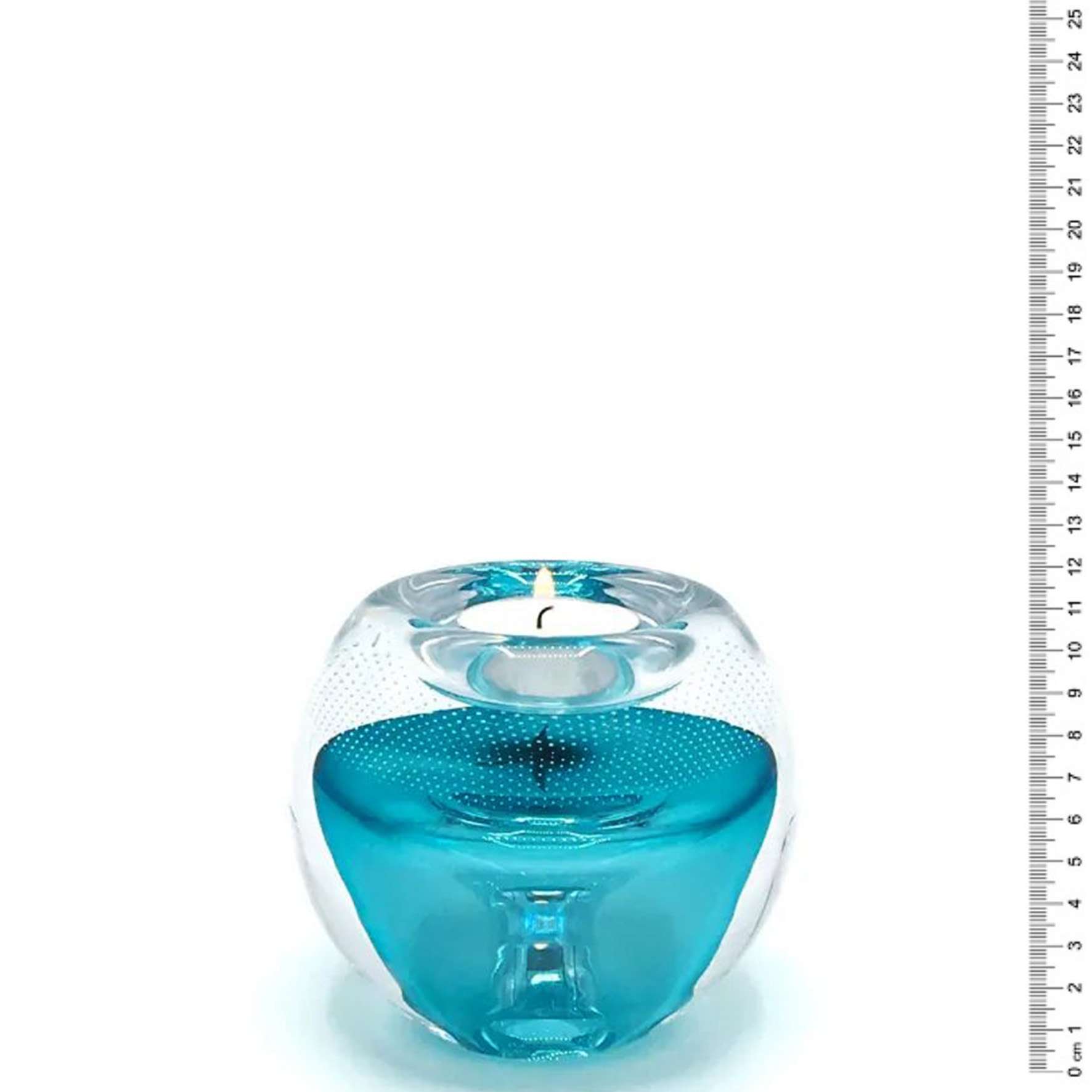 Glazen urn - Premium Tealight blauw - 0,09 Liter - Afbeelding 4