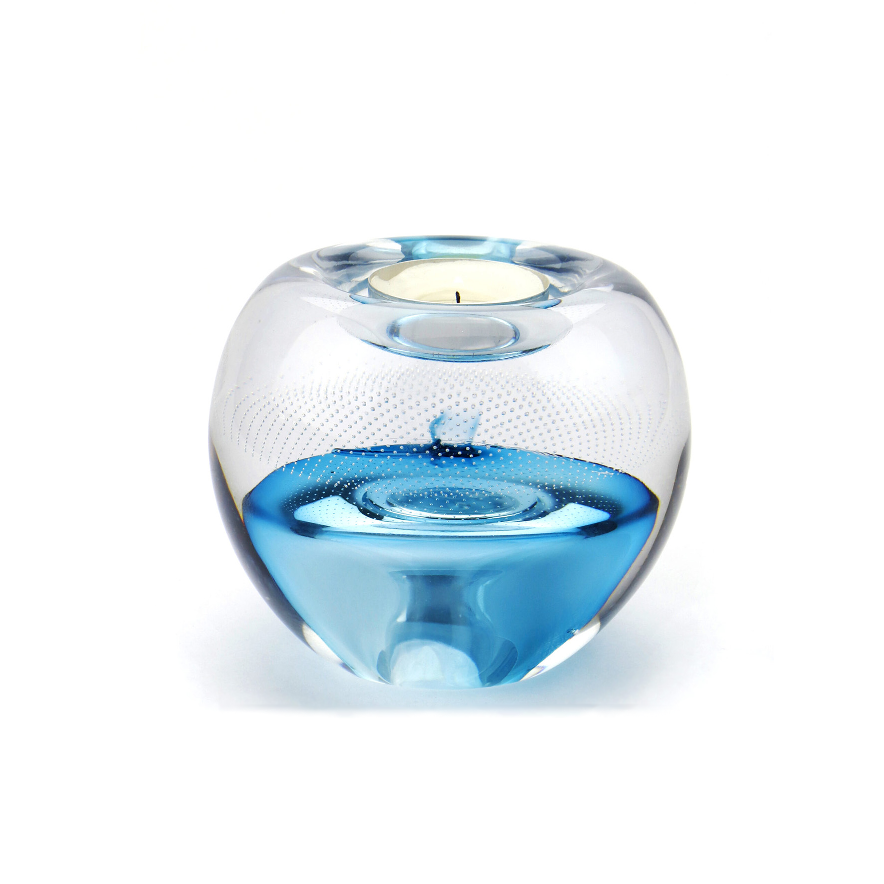 Glazen urn - Premium Tealight blauw - 0,09 Liter