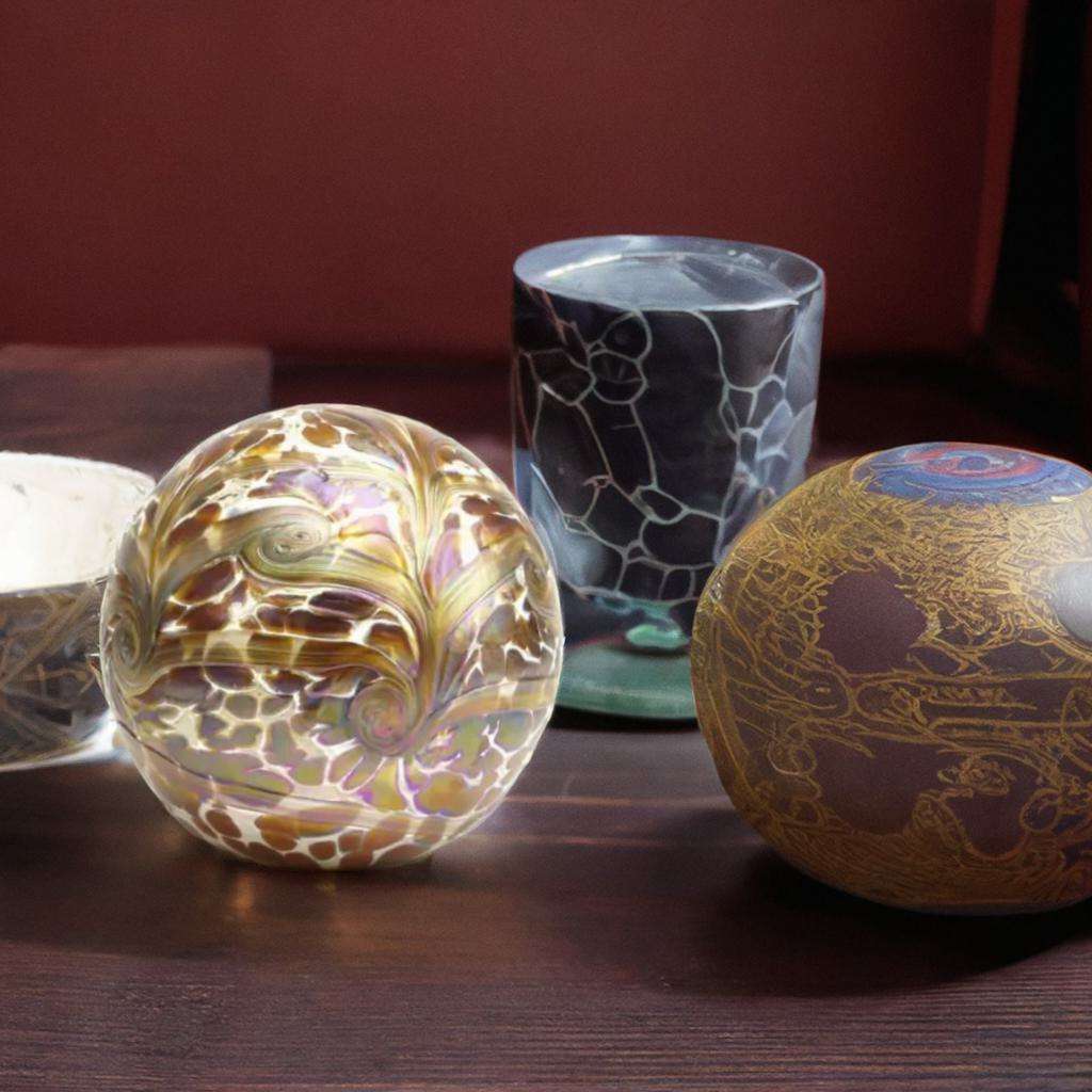 Glazen urn - Elan Goldflake groot - 4 Liter - Afbeelding 3