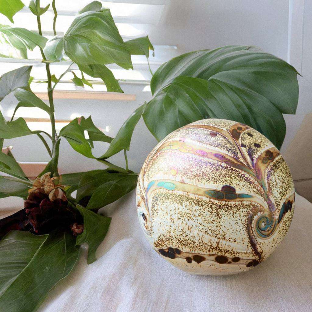 Glazen urn - Elan Ivory groot - 4 Liter - Afbeelding 2