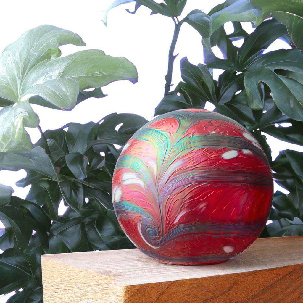 Glazen urn - Elan Red groot - 4 Liter - Afbeelding 2