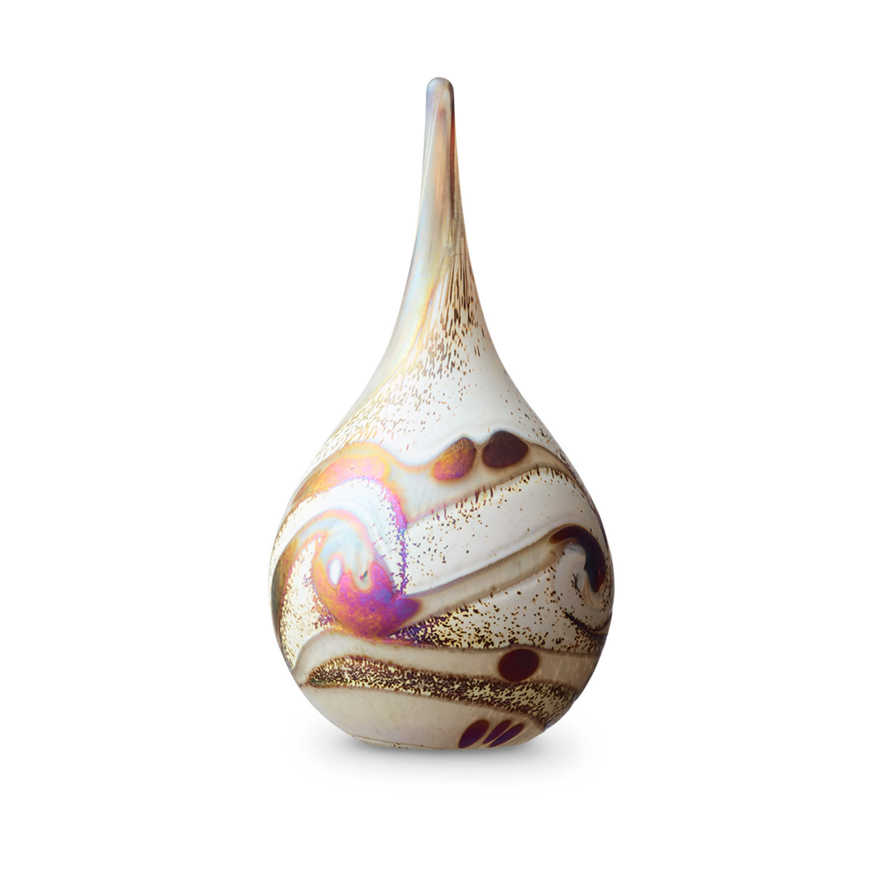 Glazen urn - Elan Ivory druppel - 0,06 Liter