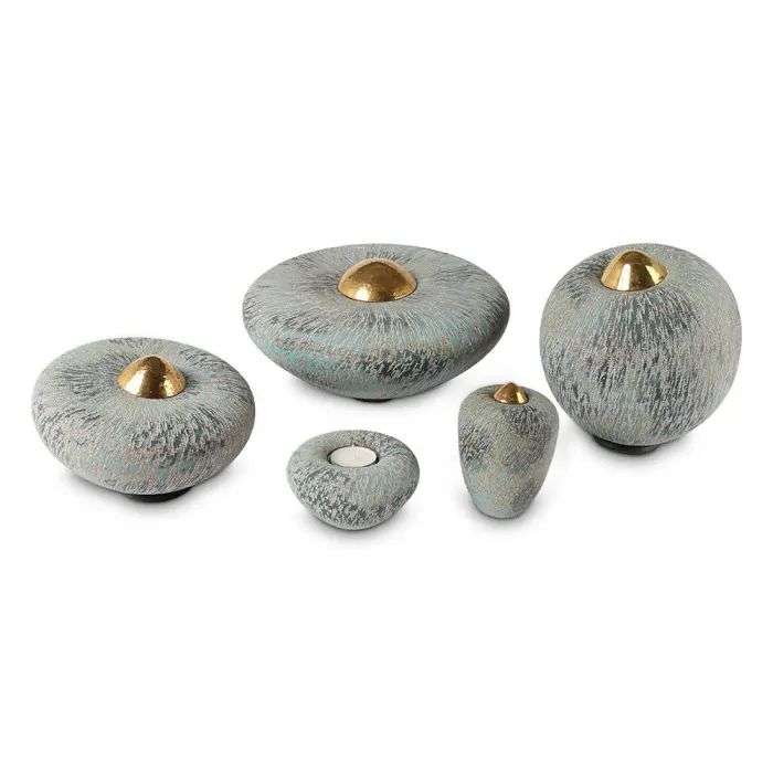 Keramische urn - Balance kaarshouder blauw - 0,40 Liter - Afbeelding 4