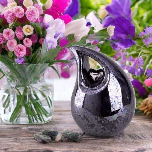 Keramische urn - Mastaba Ceramika druppel oliekleur medium - 2,20 Liter - Afbeelding 2