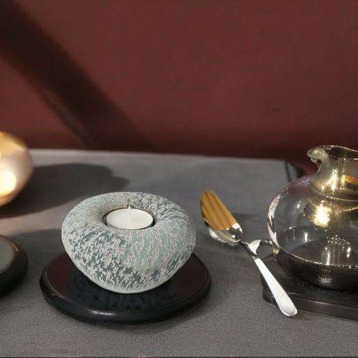 Keramische urn - Balance kaarshouder blauw - 0,40 Liter - Afbeelding 2