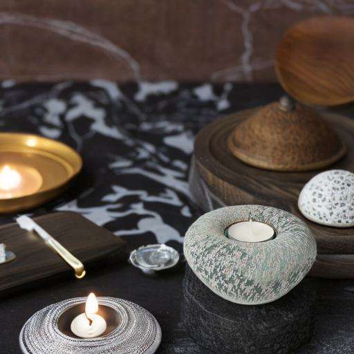 Keramische urn - Balance kaarshouder blauw - 0,40 Liter - Afbeelding 3