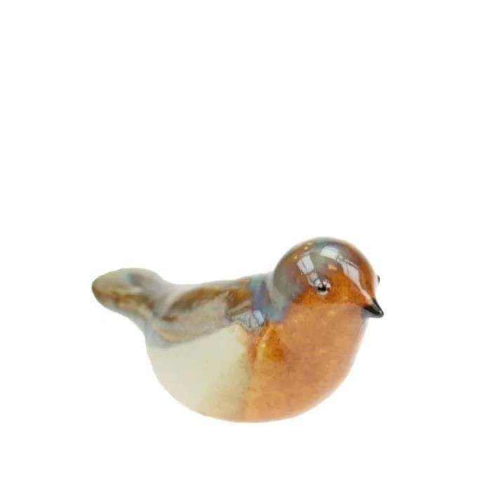 Keramische urn - Bird Robin - 0,03 Liter