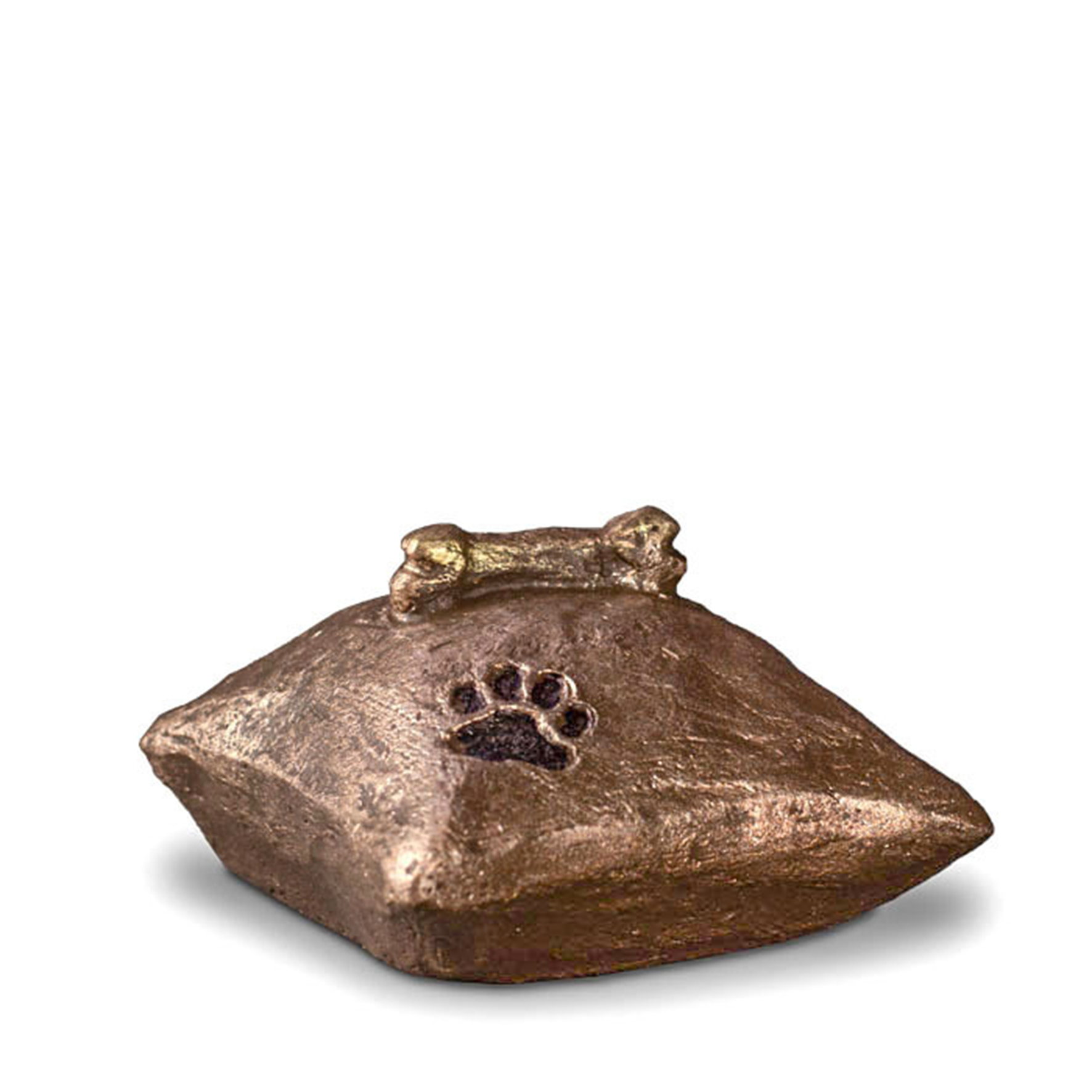 Keramische dierenurn - Troost kluifbot brons - 0,10 Liter