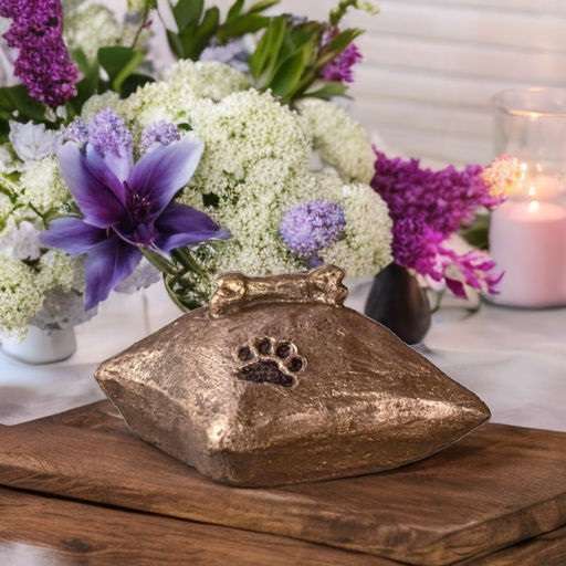 Keramische dierenurn - Troost kluifbot brons - 0,10 Liter - Afbeelding 2