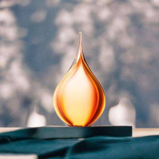 Glazen urn - Memorie druppel roze/goud mini - 0,05 Liter - Afbeelding 2