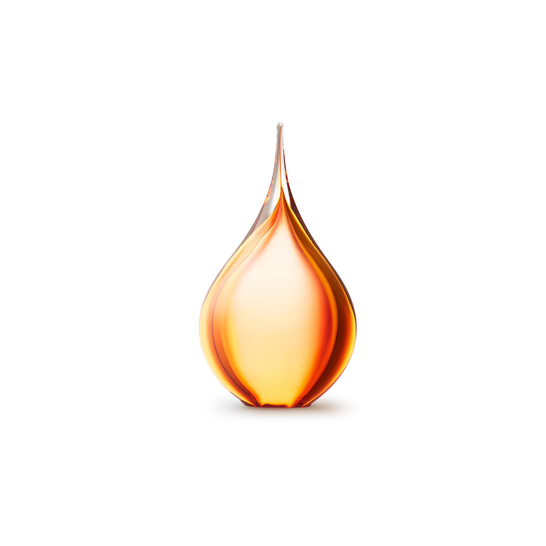 Glazen urn druppel goud oranje rosé