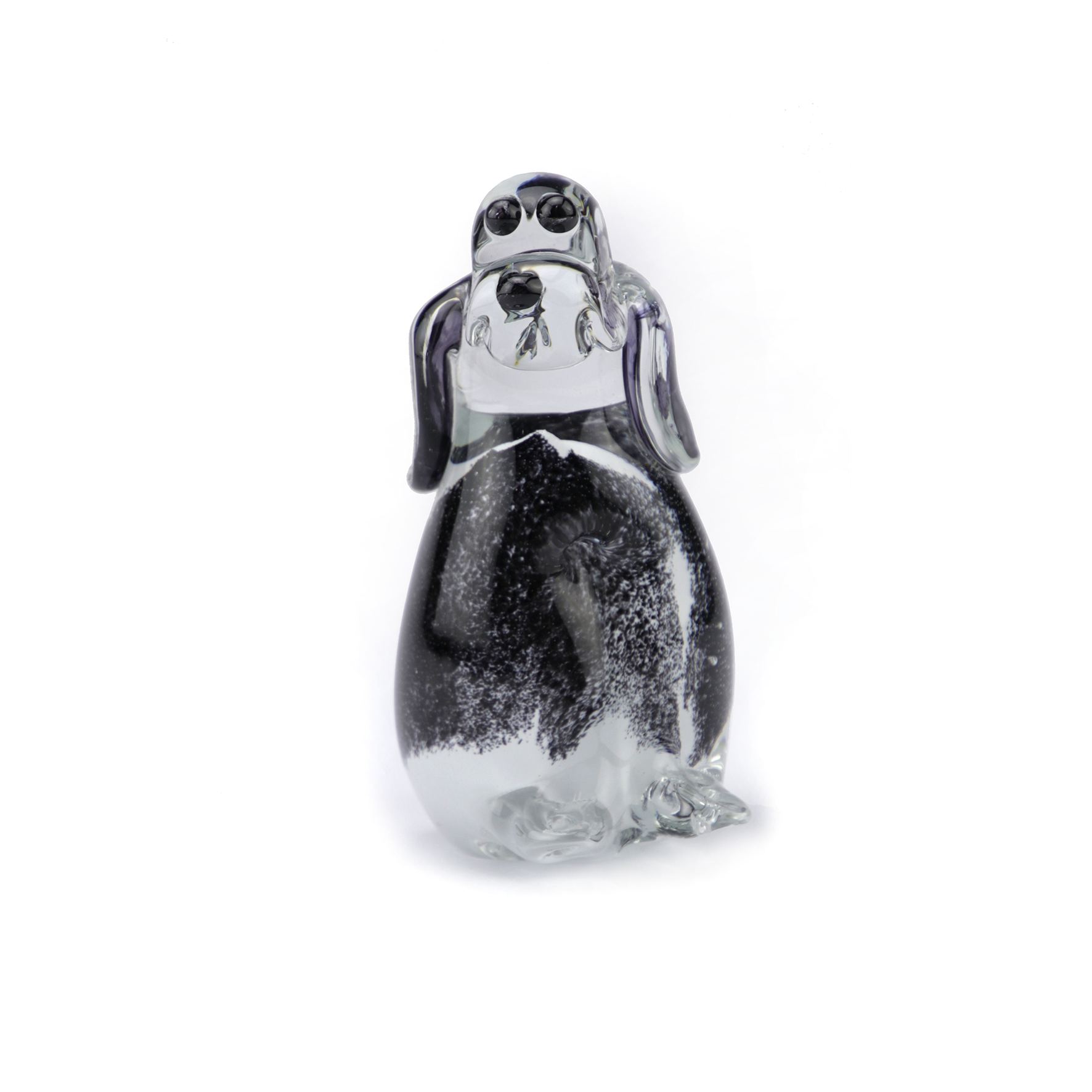 Glazen urn - Memorie hond zwart/wit - 0,04 Liter - Afbeelding 4