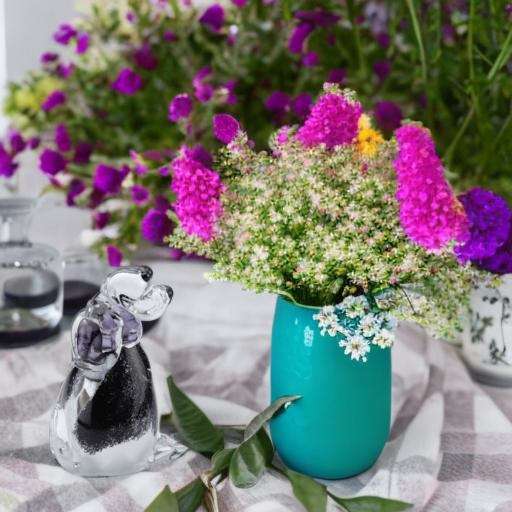 Glazen urn - Memorie hond zwart/wit - 0,04 Liter - Afbeelding 3