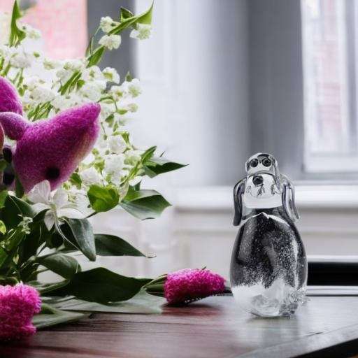 Glazen urn - Memorie hond zwart/wit - 0,04 Liter - Afbeelding 2