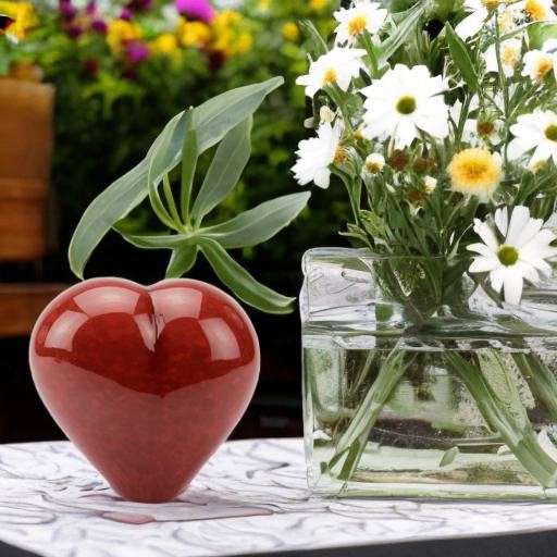 Glazen urn - Memorie Hart rood klein - 0,45 Liter - Afbeelding 3