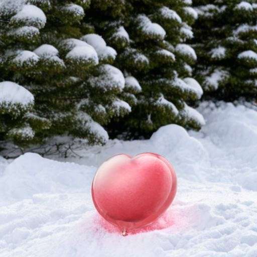 Glazen urn - Memorie Pebble Hart zacht roze - 0,02 Liter - Afbeelding 3