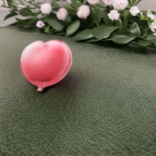 Glazen urn - Memorie Pebble Hart zacht roze - 0,02 Liter - Afbeelding 4