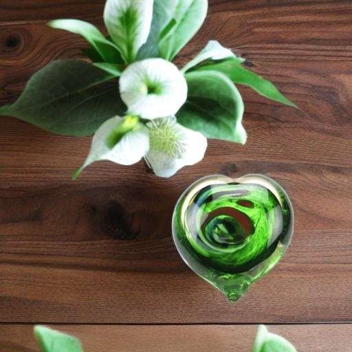 Glazen urn - Memorie Pebble Hart groen - 0,02 Liter - Afbeelding 3