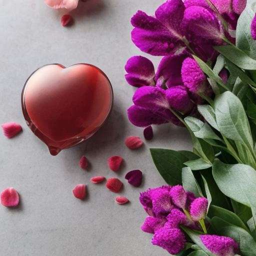 Glazen urn - Memorie Pebble Hart rood- 0,02 Liter - Afbeelding 3