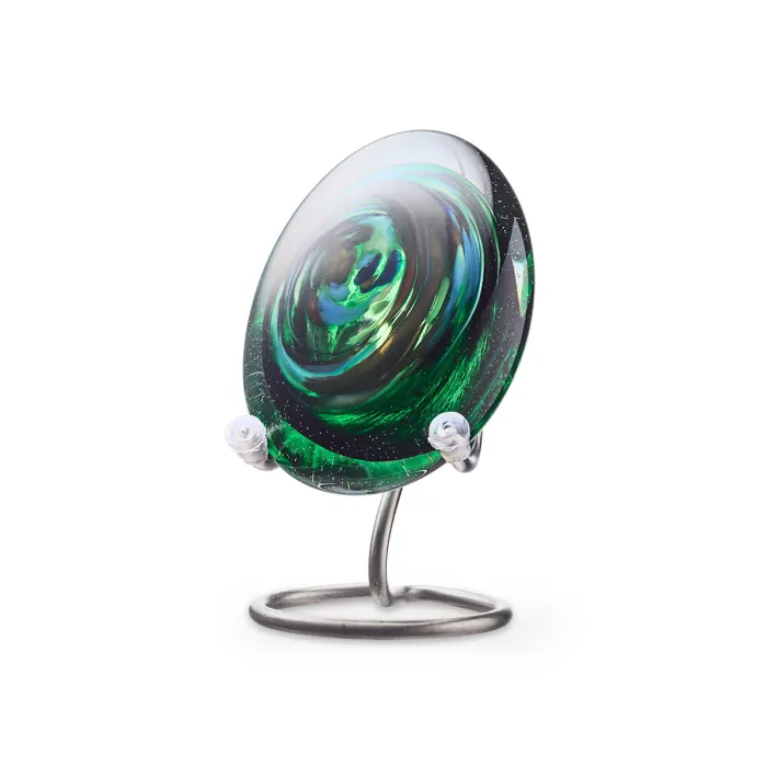 Glazen urn - Memorie Pebble groen - 0,02 Liter - Afbeelding 6