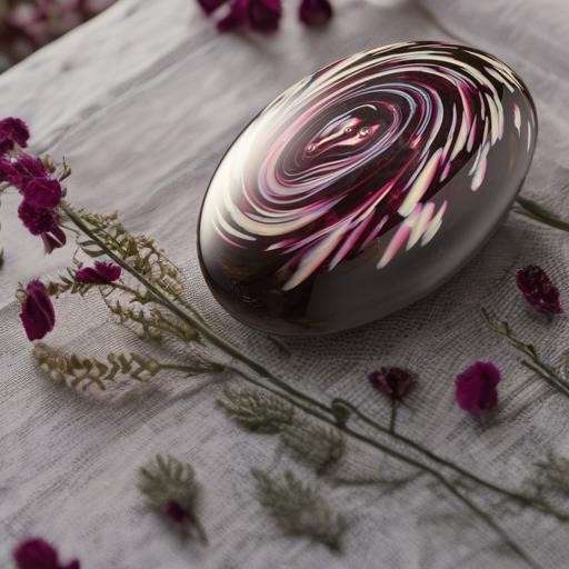 Glazen urn - Memorie Pebble aubergine/taupe medium - 0,10 Liter - Afbeelding 3