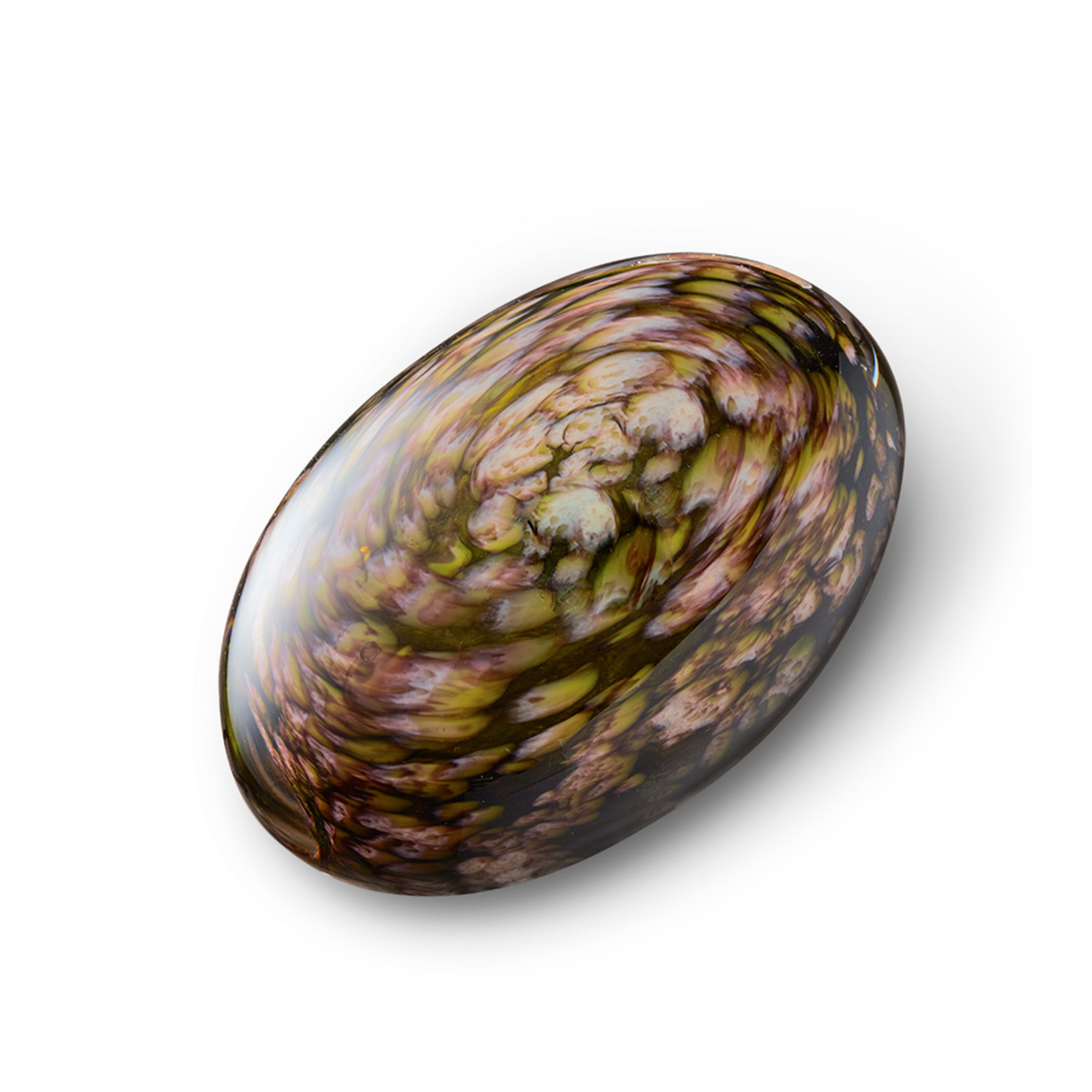 Glazen urn - Memorie Pebble natuurkleuren medium - 0,10 Liter