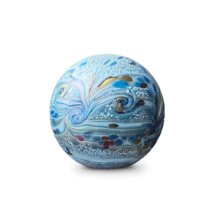 Glazen urn - Elan Sea Blue medium - 1,50 Liter