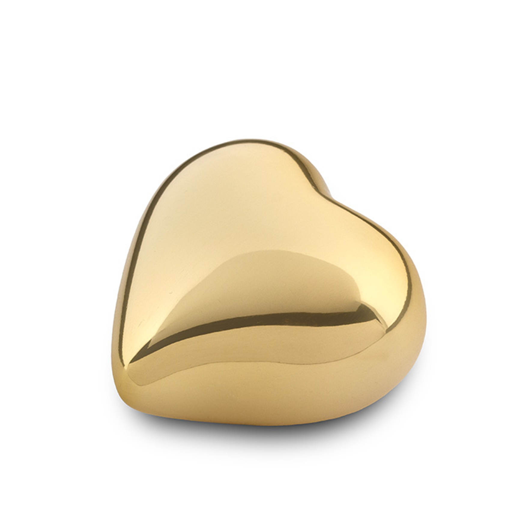 Metalen urn - Hart glanzend goud keepsake - 0,08 Liter