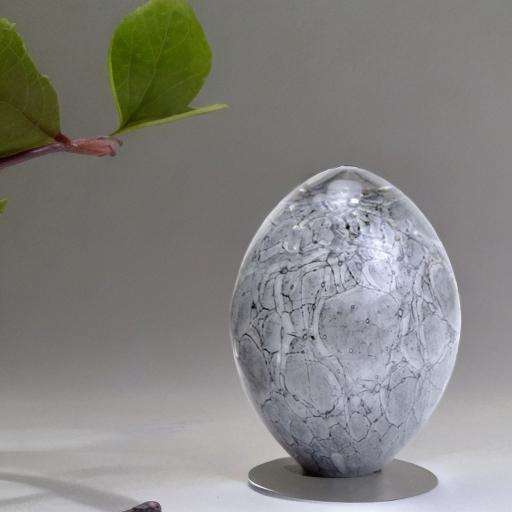 Glazen urn - Ovaal grijs - 0,50 Liter - Afbeelding 2