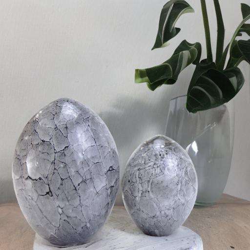 Glazen urn - Ovaal grijs - 0,50 Liter - Afbeelding 4