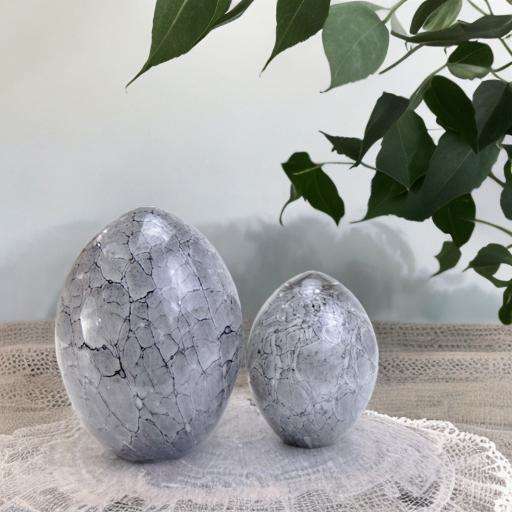 Glazen urn - Ovaal grijs - 0,50 Liter - Afbeelding 3