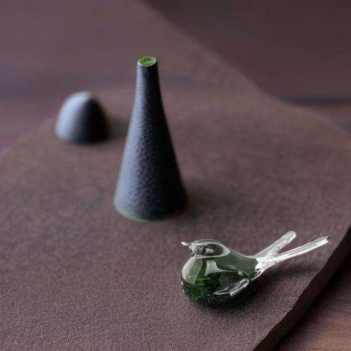 Glazen urn - Memory Crystal vogel groen - 0,05 Liter - Afbeelding 2