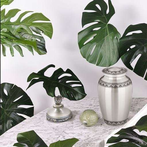 Metalen urn - Traditioneel zilver/zwart groot - 3,20 Liter - Afbeelding 2