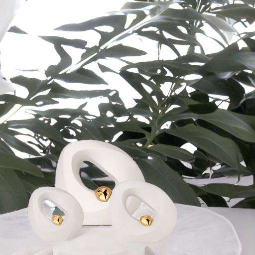 Keramische urn - Mastaba Ceramika wit met hart groot - 4 Liter - Afbeelding 5