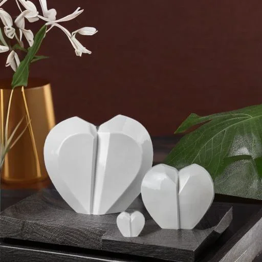 Keramische urn - Mastaba Ceramika gebroken hart wit klein - 0,10 Liter - Afbeelding 4