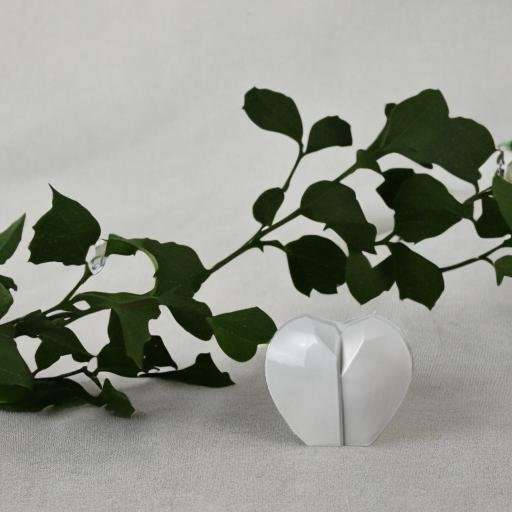 Keramische urn - Mastaba Ceramika gebroken hart wit klein - 0,10 Liter - Afbeelding 2