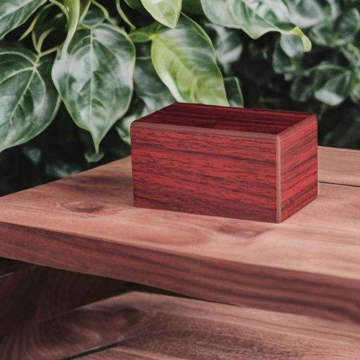 MDF urn - Mahonielook rood groot - 3,50 Liter - Afbeelding 3