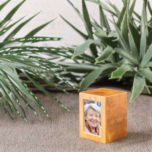 MDF urn - Bruin met fotolijst medium - 1,50 Liter - Afbeelding 2