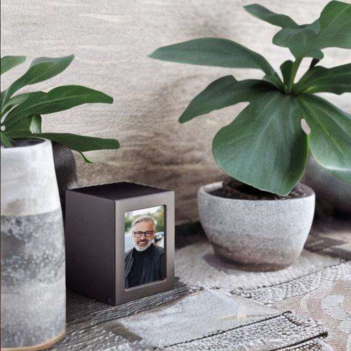 MDF urn - Antraciet met fotolijst medium - 1,50 Liter - Afbeelding 3