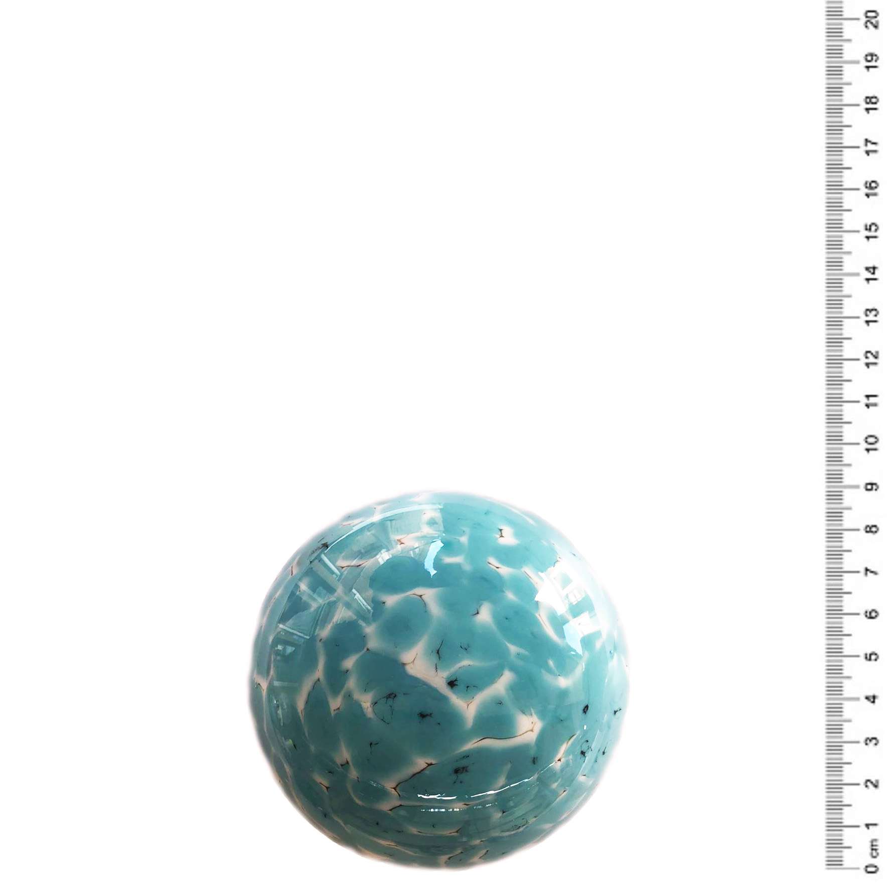 Glazen urn - Knuffelsteen blauw/wit - 0,15 Liter - Afbeelding 4