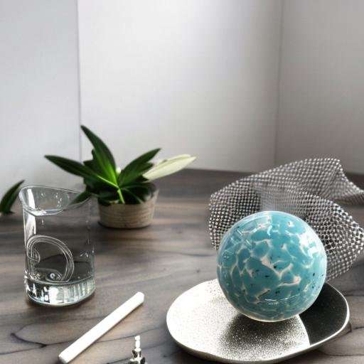 Glazen urn - Knuffelsteen blauw/wit - 0,15 Liter - Afbeelding 2