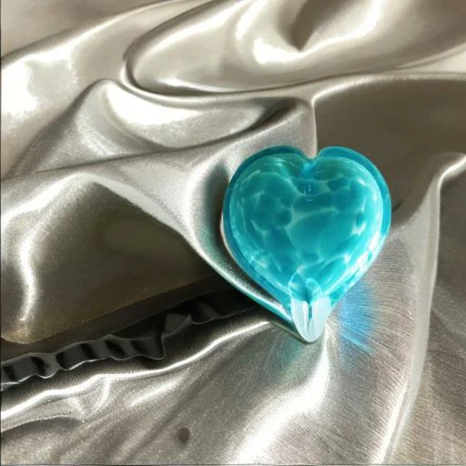 Glazen urn - Knuffelhartje blauw/wit - 0,15 Liter - Afbeelding 3