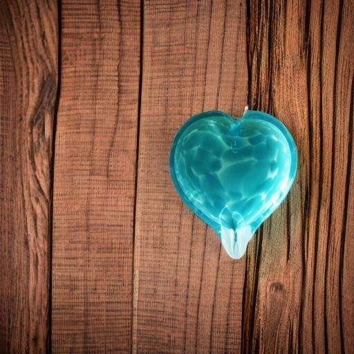 Glazen urn - Knuffelhartje blauw/wit - 0,15 Liter - Afbeelding 2