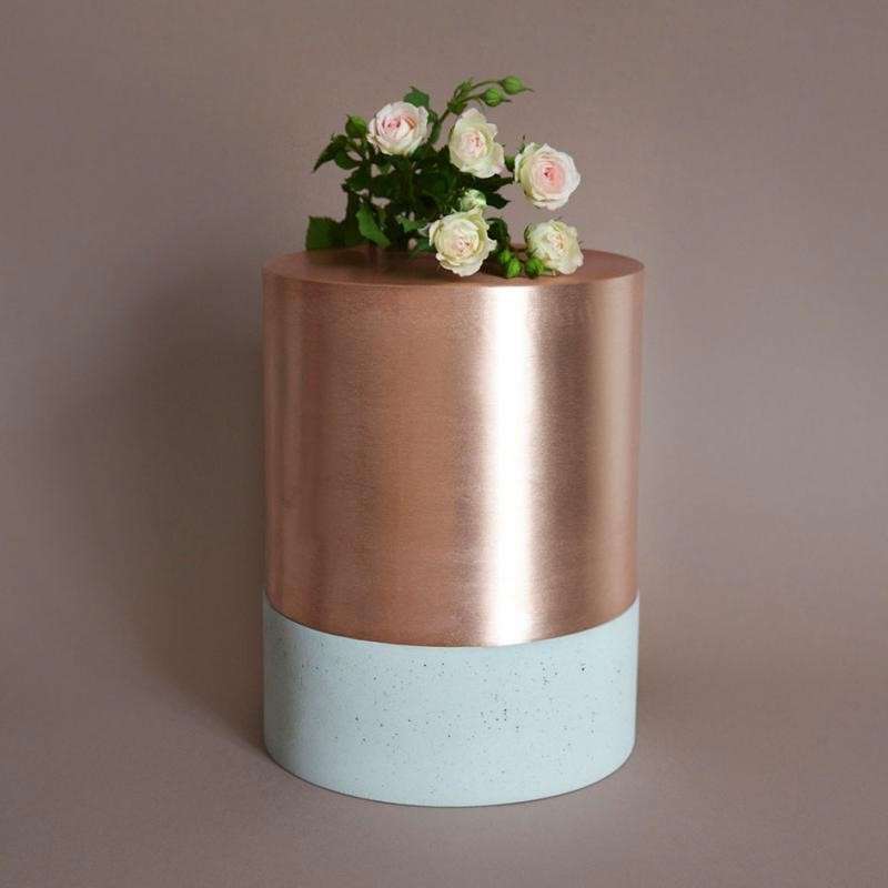 Koperen urn - Cilinder asbus - 3,70 Liter - Afbeelding 2