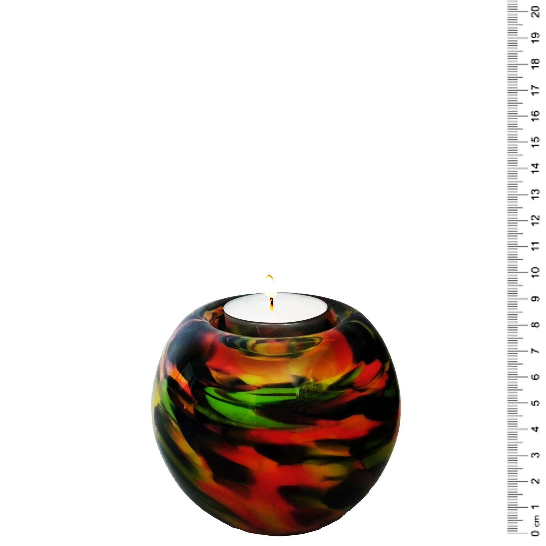 Glazen urn - Waxinelichtje multikleur - 0,20 Liter - Afbeelding 4