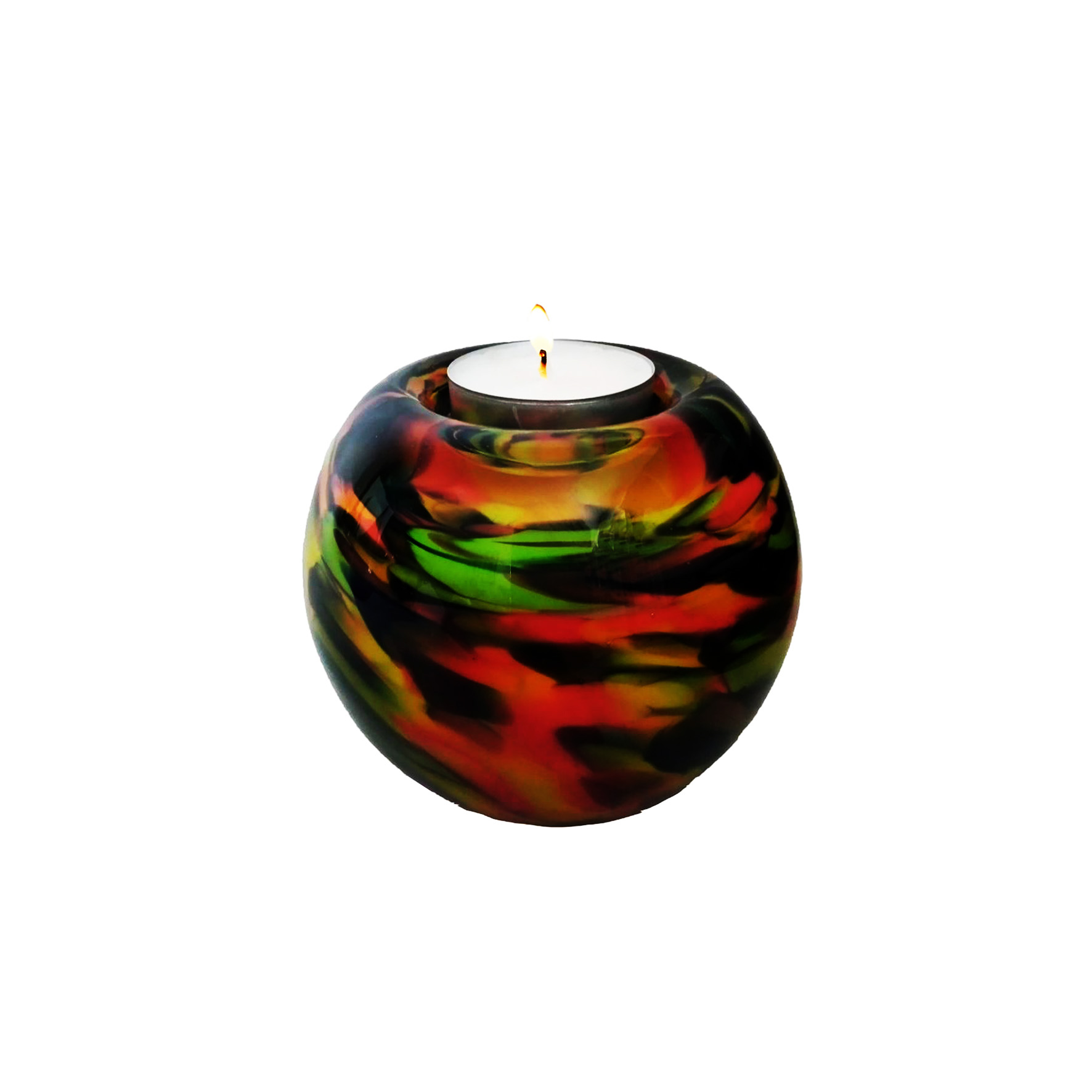 Glazen urn - Waxinelichtje multikleur - 0,20 Liter