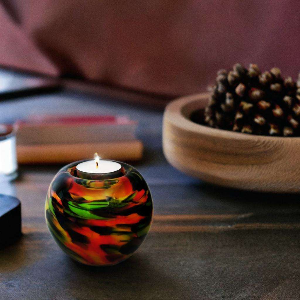 Glazen urn - Waxinelichtje multikleur - 0,20 Liter - Afbeelding 2